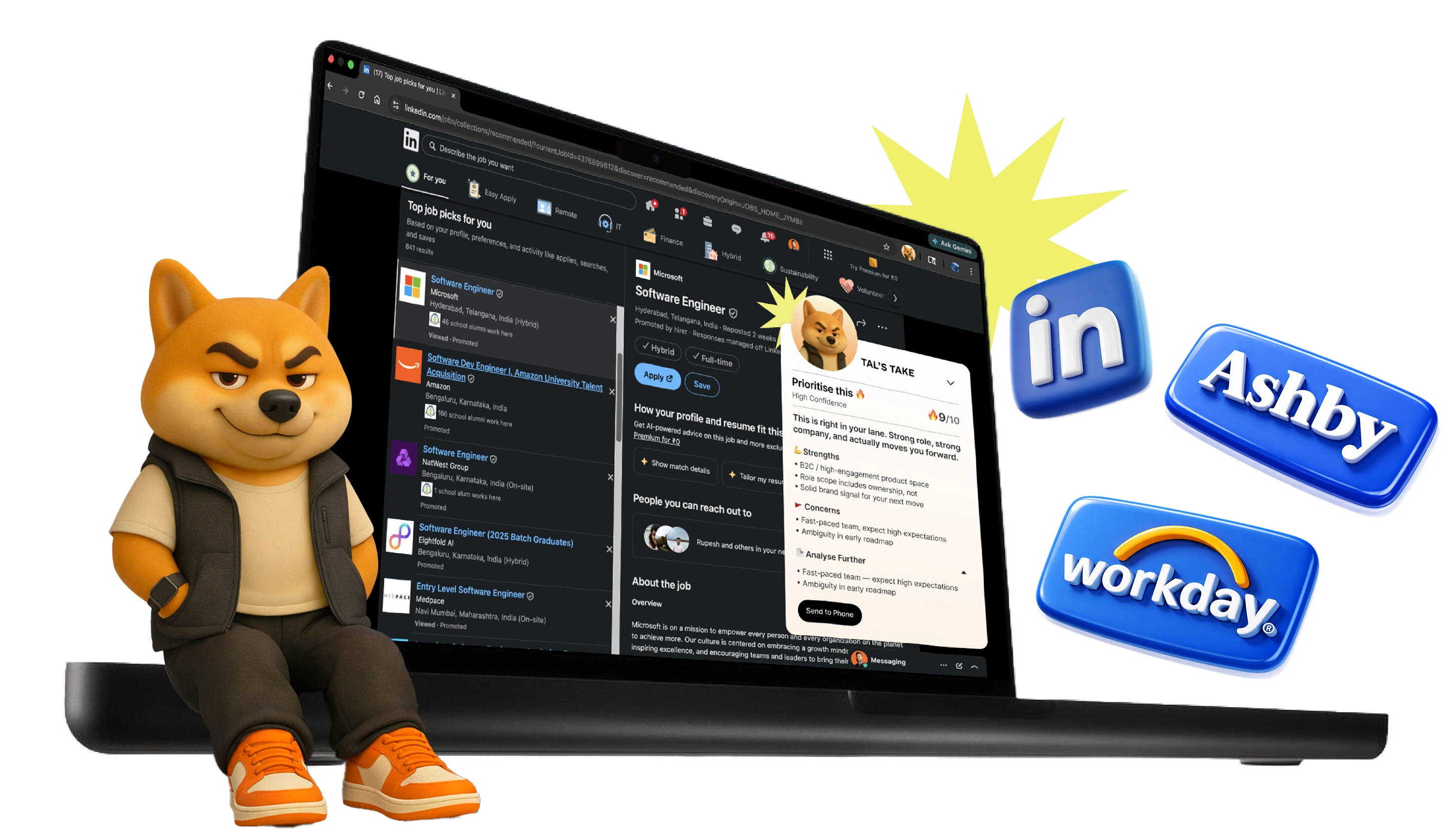 Tal dashboard interface